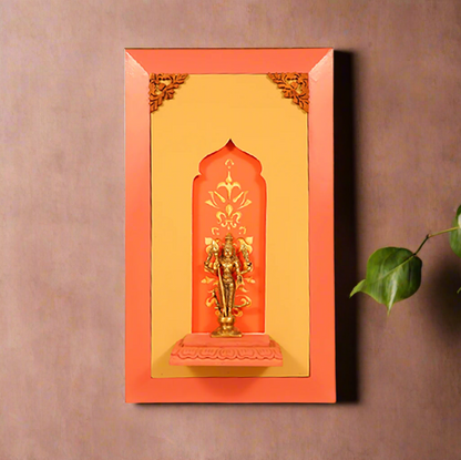 Brass Subramanyam Idol in Wooden Frame