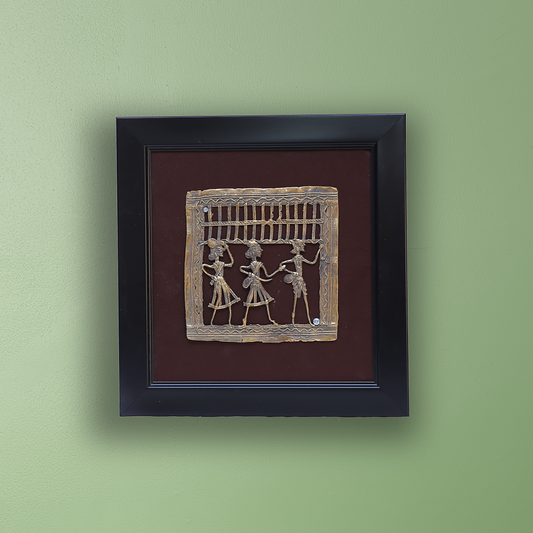 Brass Tribal Figurines Wall Art