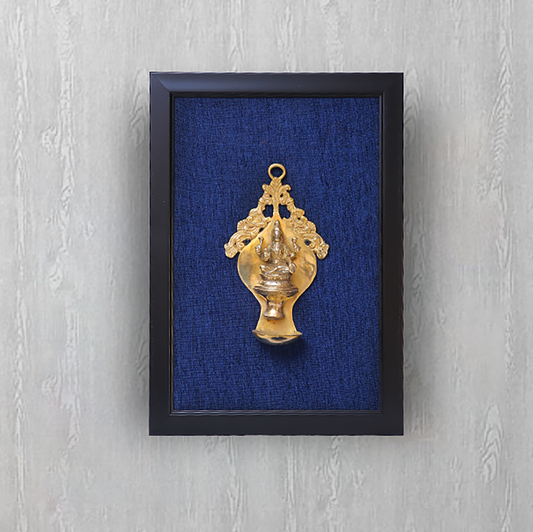 Brass Lakshmi Figurine Diya Wall Art