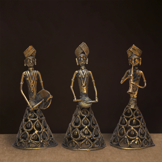 Brass Standing Tribal Musicians