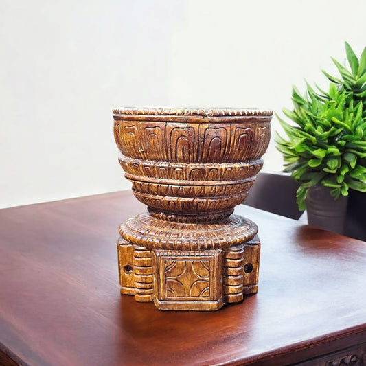 Handcrafted Wooden Decorative Stand